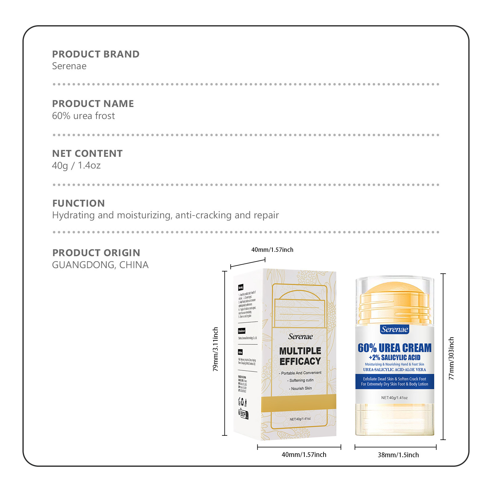 60% Urea Foot Cream + 2% Salic - Urea Foot Cream review and price
