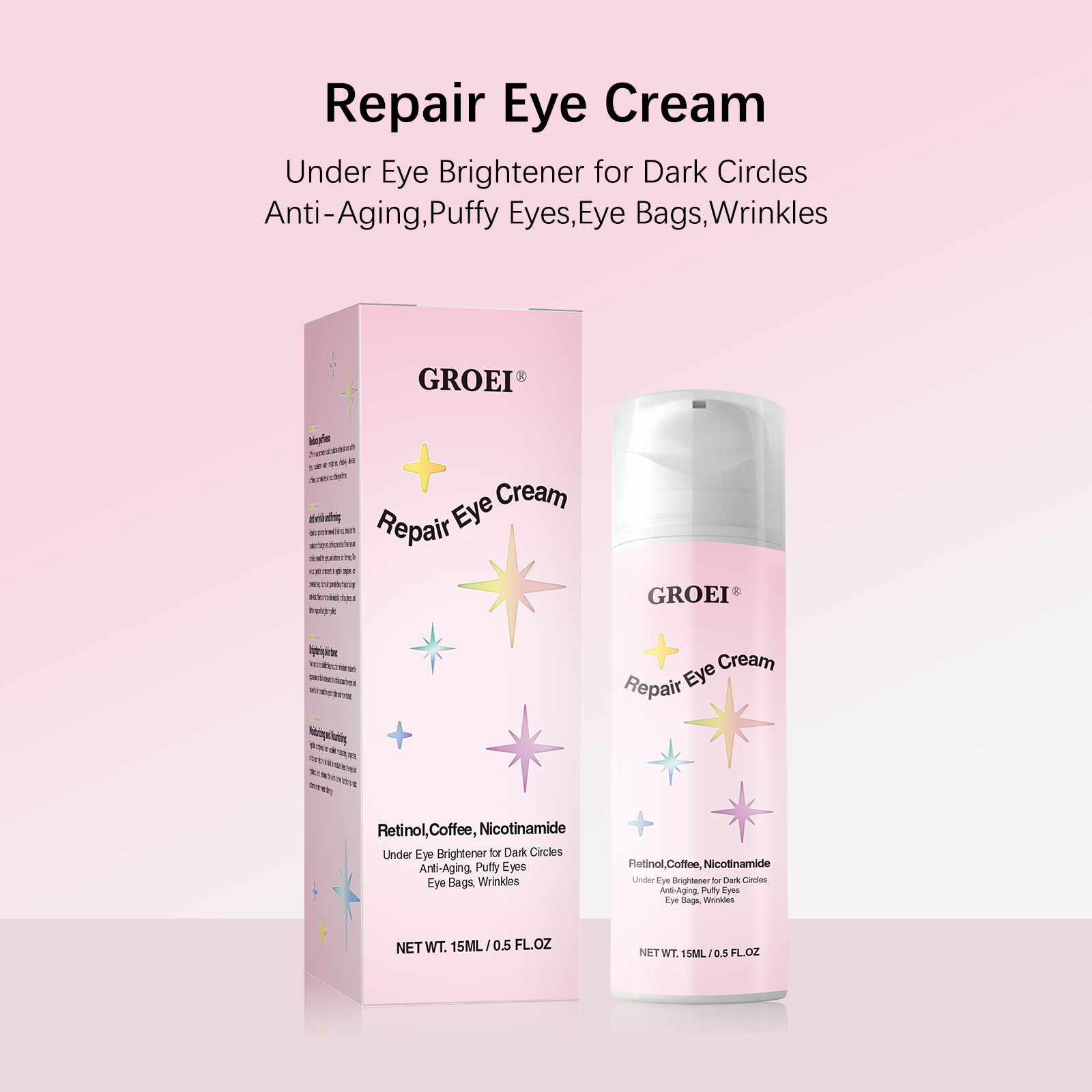 Eye Cream 15ml Retinol Coffee  - Caffeine Eye Serum review and price