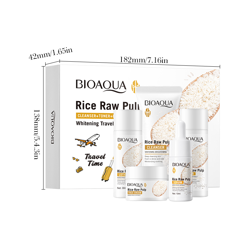 Rice Puree Skin Care Set & Soa - Skincare Glad2Glow review and price